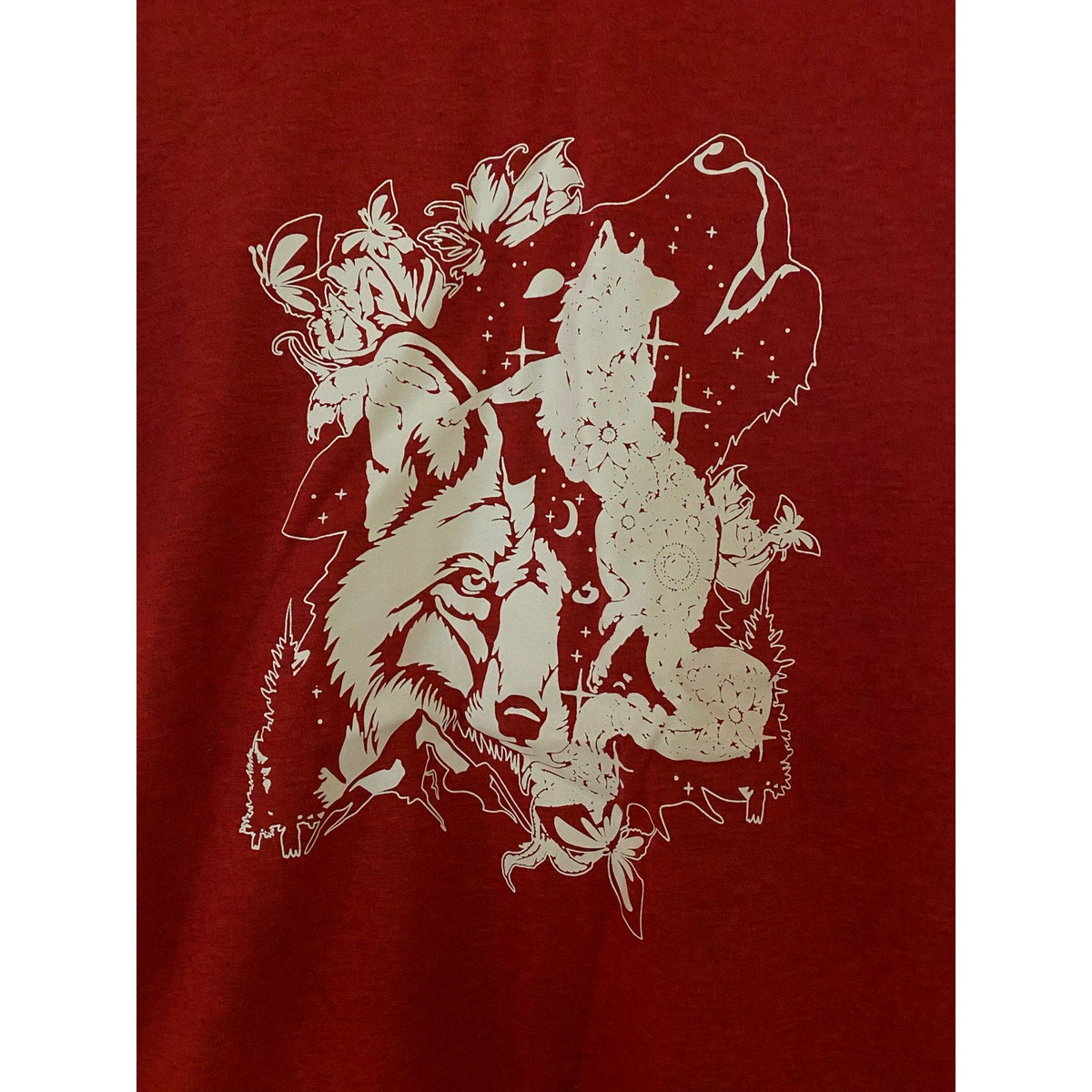 Red Wolf Graphic Tee T-Shirt Sz 3XL ***