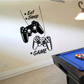 Eat Sleep Game with Controllers Vinyl Wall Decal