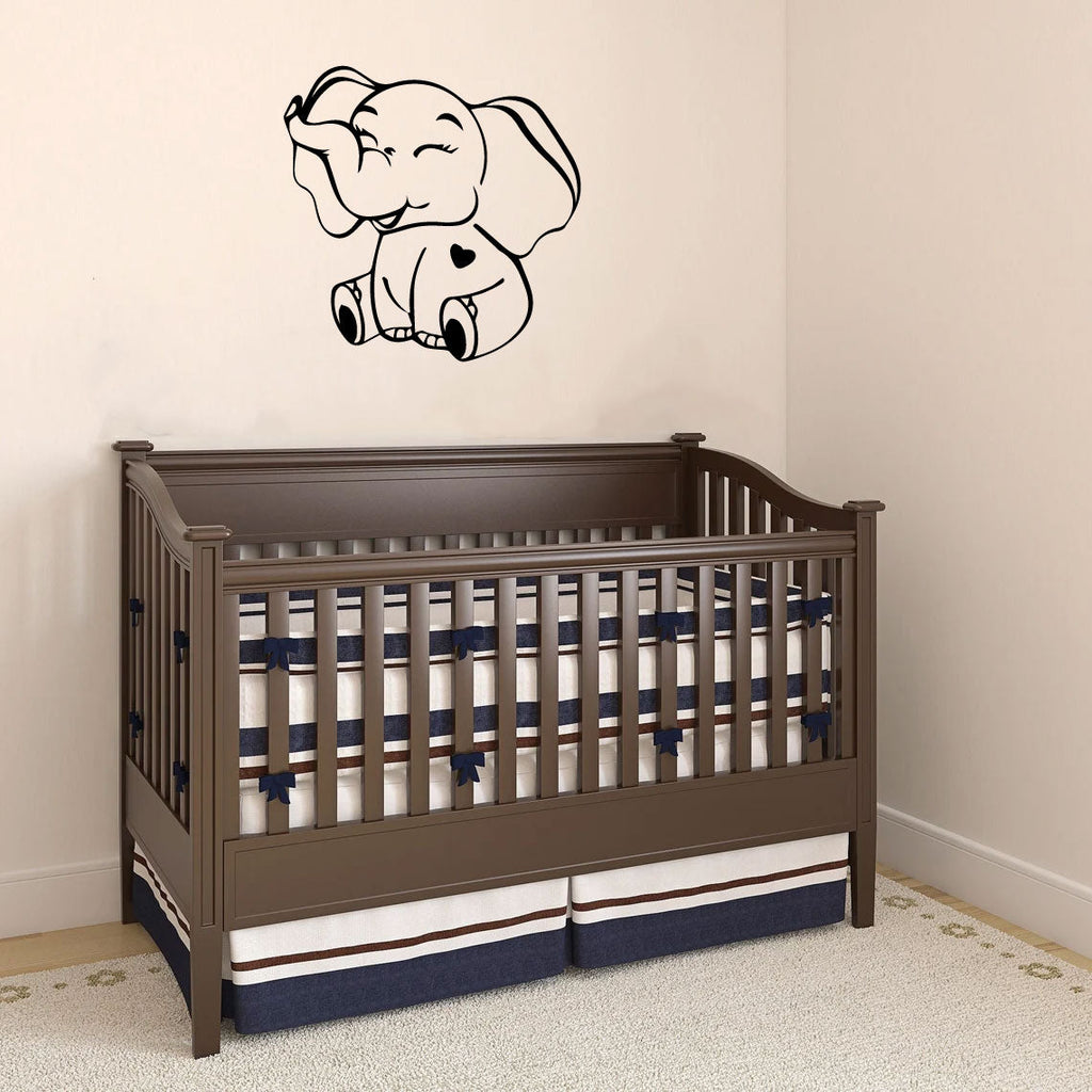 Elephant Baby Vinyl Wall Decal