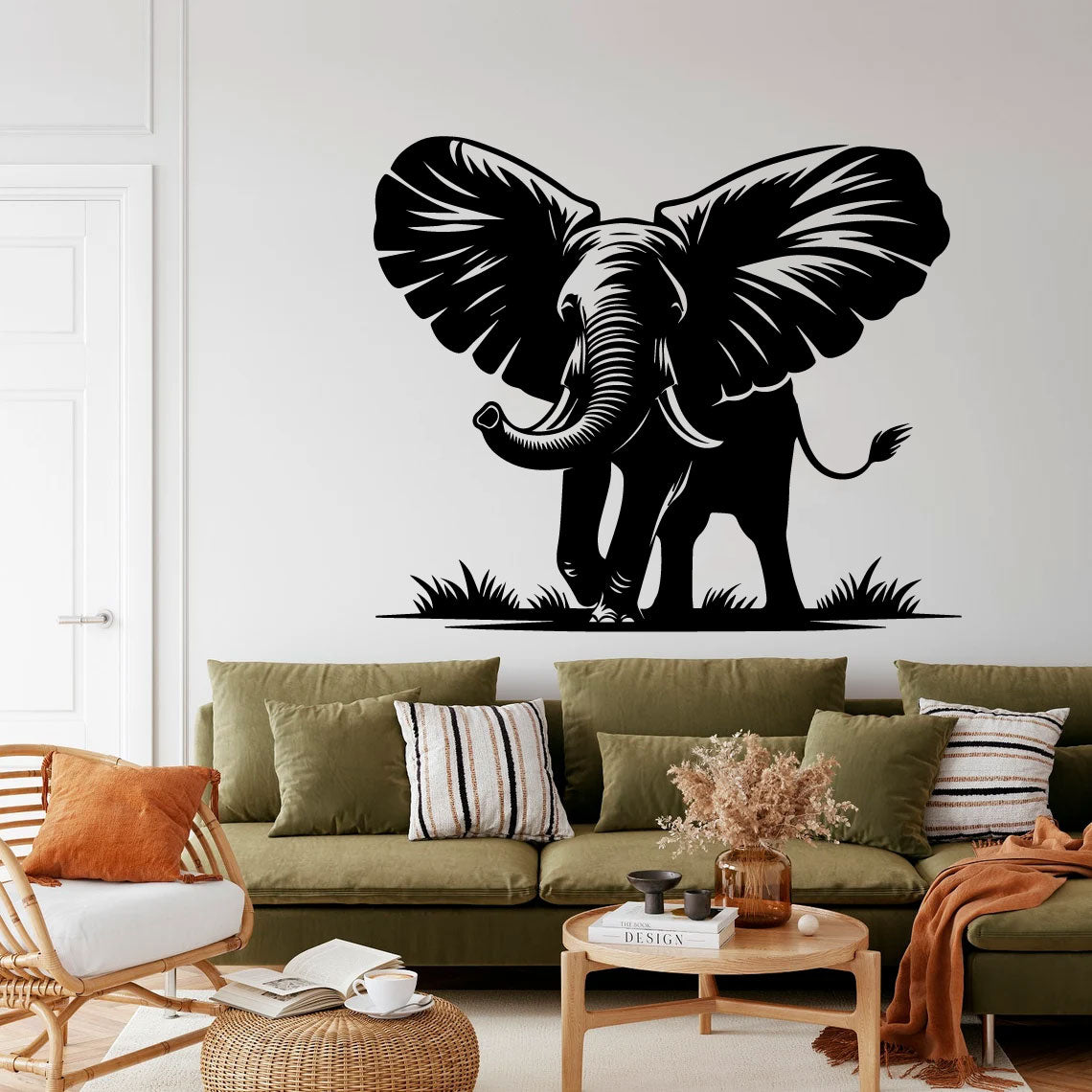 Elephant Silhouette Vinyl Wall Decal