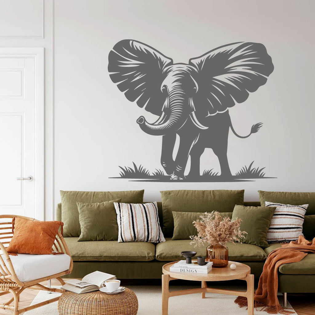 Elephant Silhouette Vinyl Wall Decal