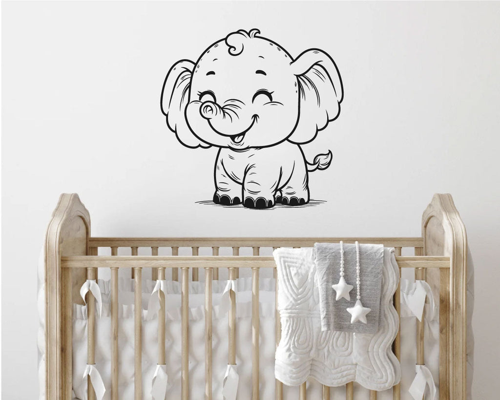 Elephant Baby Vinyl Wall Decal