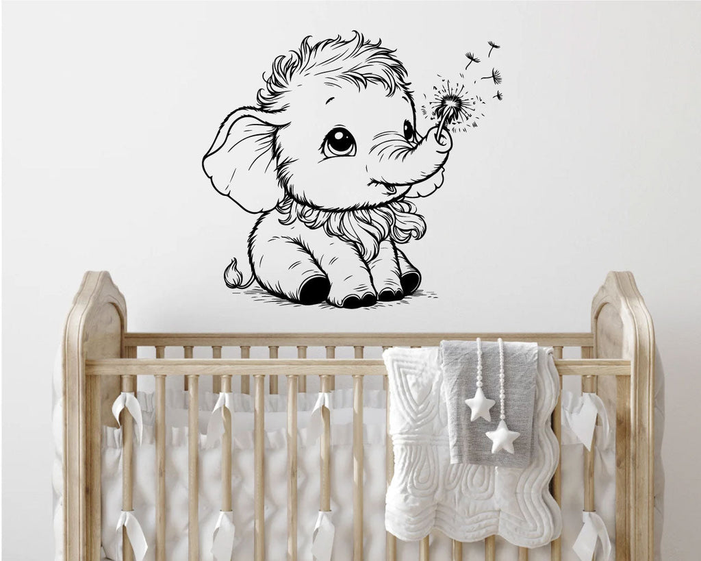 Elephant Baby Vinyl Wall Decal