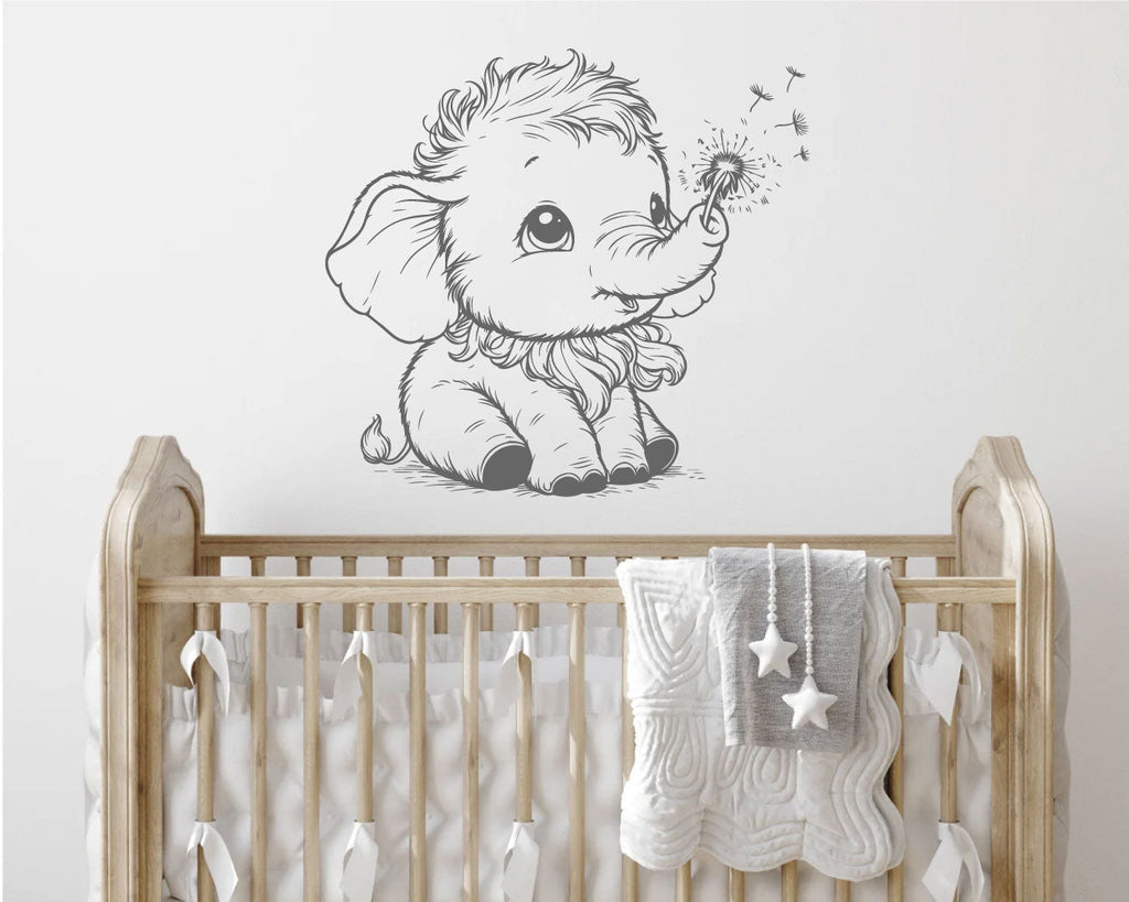 Elephant Baby Vinyl Wall Decal