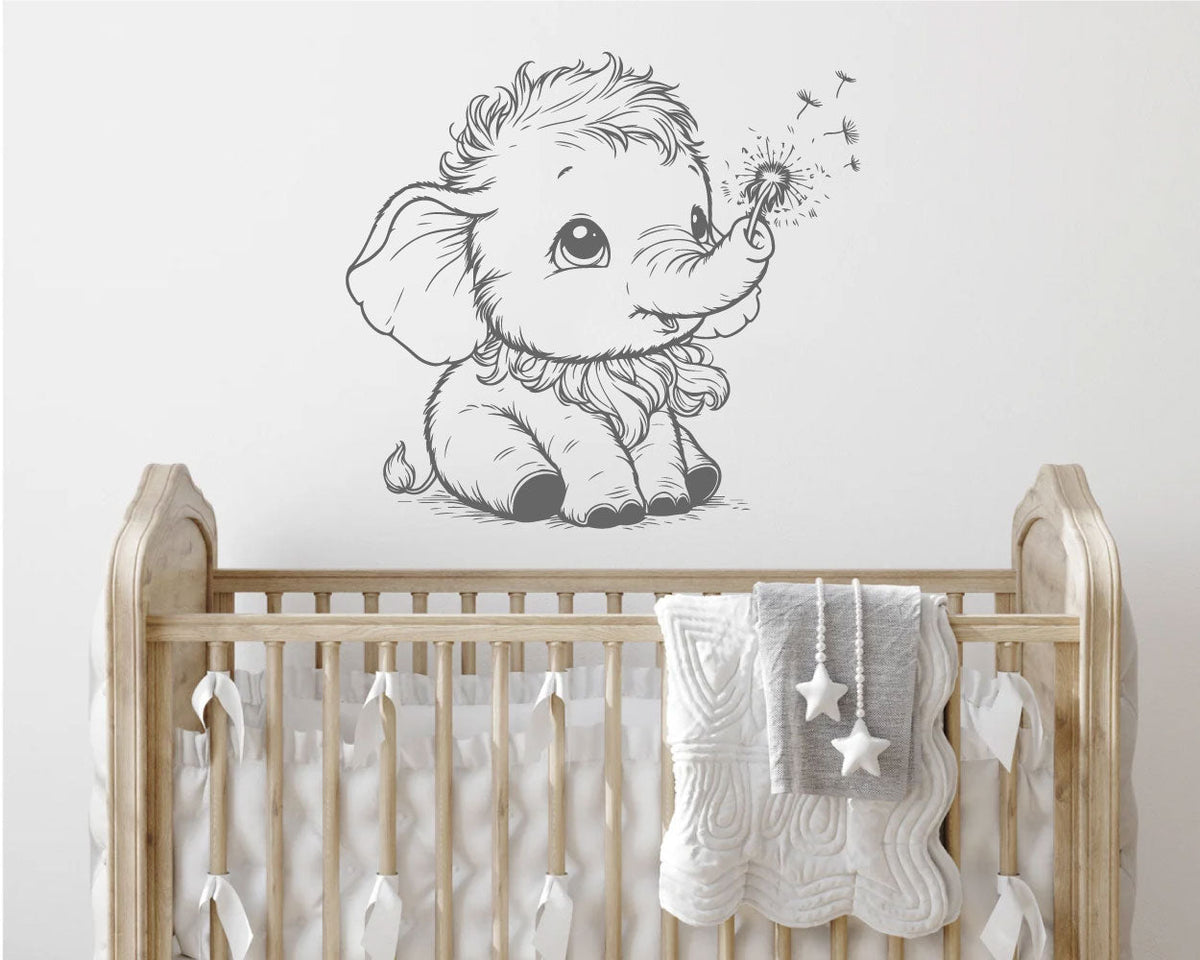 Elephant Baby Vinyl Wall Decal