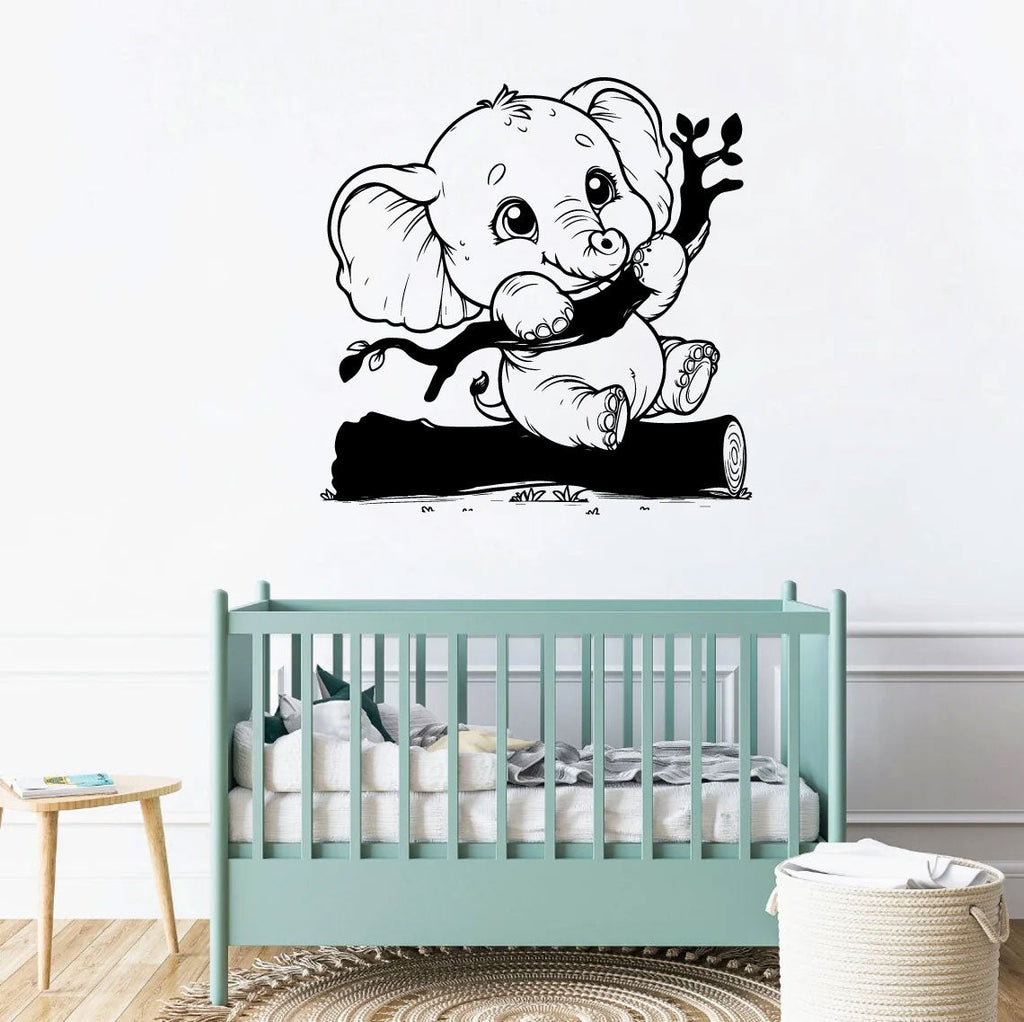 Elephant Baby Vinyl Wall Decal