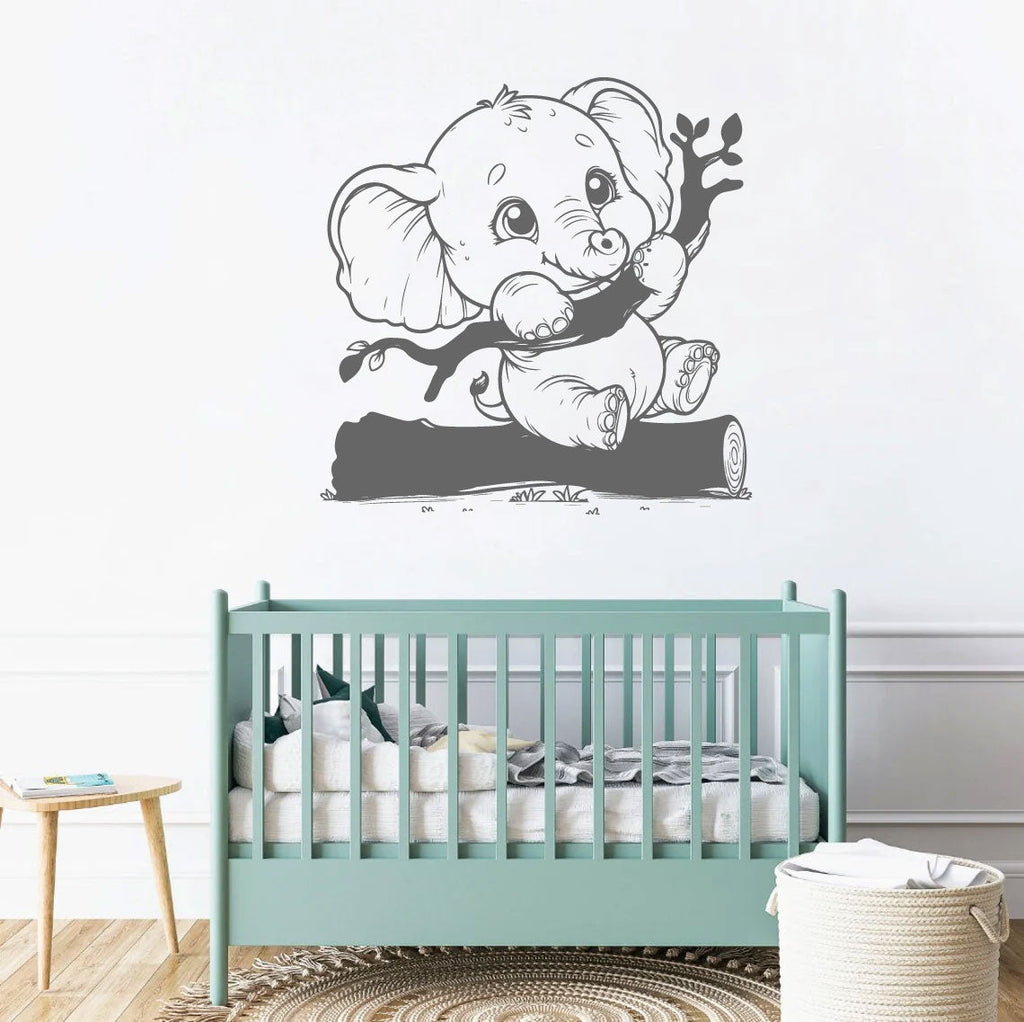 Elephant Baby Vinyl Wall Decal