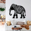 Elephant Mandala Silhouette Vinyl Wall Decal
