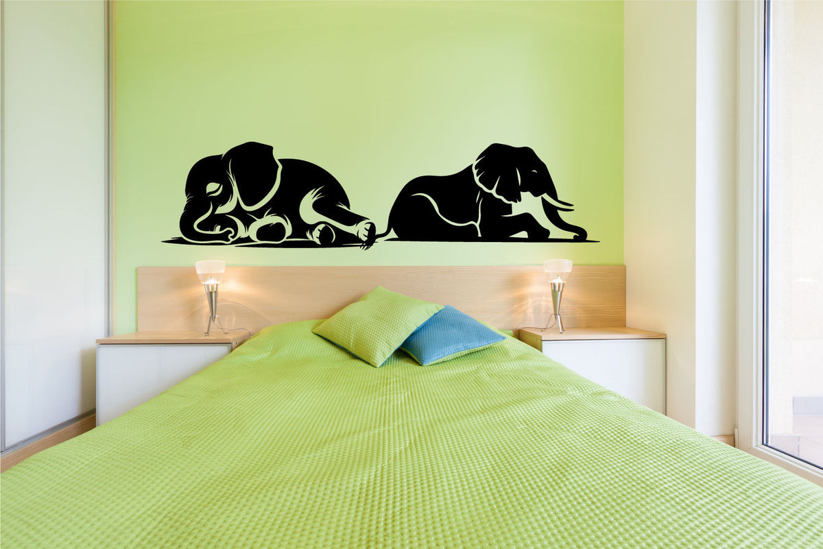 Elephants Sleeping Vinyl Wall Decal