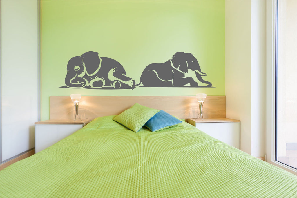 Elephants Sleeping Vinyl Wall Decal