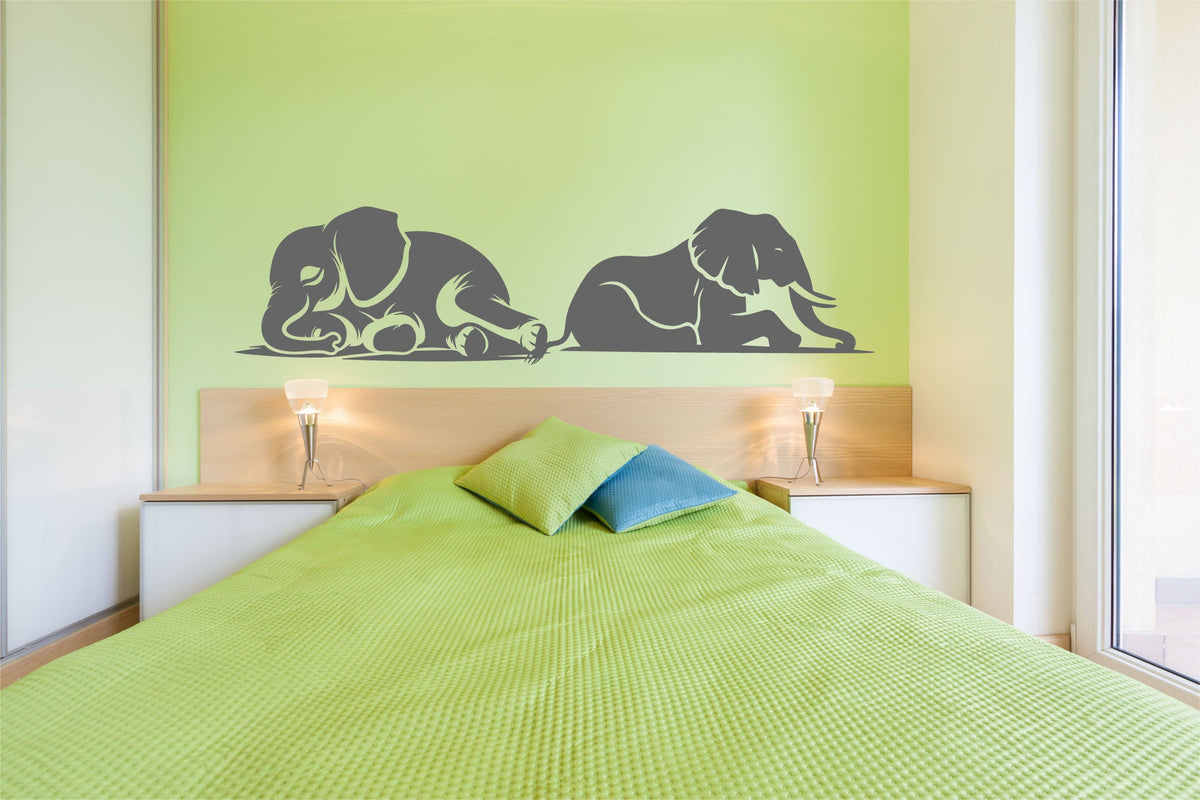 Elephants Sleeping Vinyl Wall Decal