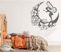 Fairy and Floral Moon Vinyl Wall Decal