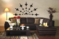 Military Fighter Jets Airplane Silhouettes Vinyl Wall Decal