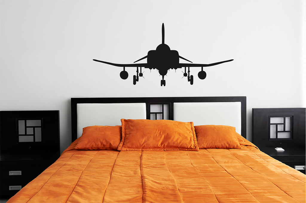 Fighter Jet Airplane Silhouette Vinyl Wall Decal