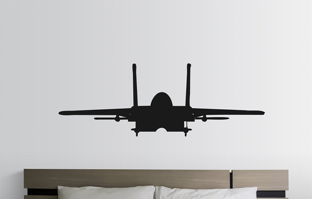 Fighter Jet Airplane Silhouette Vinyl Wall Decal