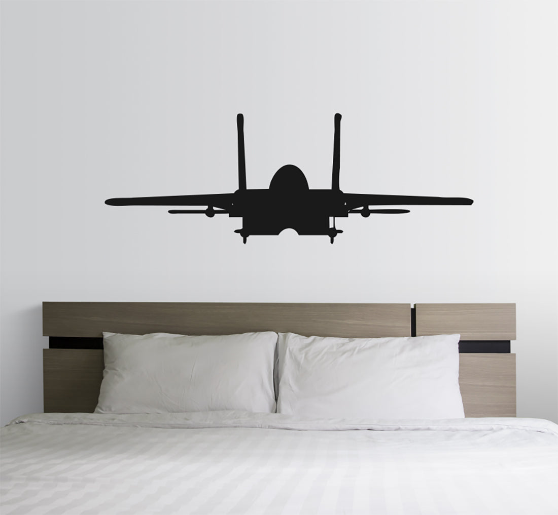 Fighter Jet Airplane Silhouette Vinyl Wall Decal