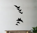 Military Fighter Jets Airplane Silhouettes Vinyl Wall Decal