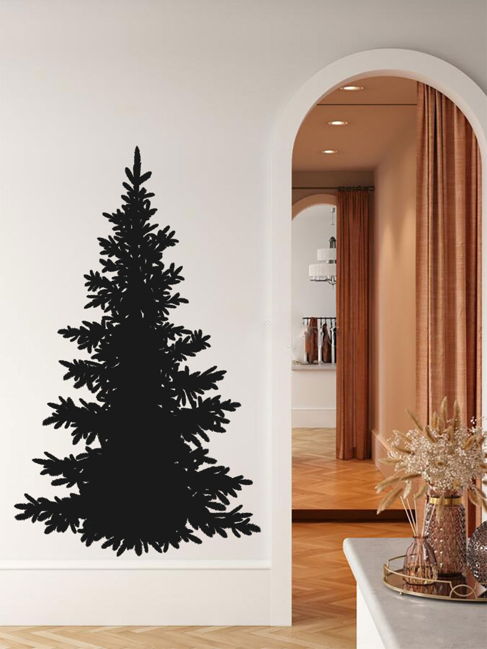 Douglas Fir Pine Tree Silhouette Vinyl Wall Decal