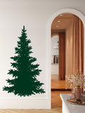 Douglas Fir Pine Tree Silhouette Vinyl Wall Decal