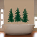 Fir Pine Trees Vinyl Wall Decal Set of 3