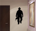 Firefighter Fireman Silhouette Vinyl Wall Decal