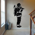 Firefighter Fireman Silhouette Vinyl Wall Decal