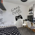 Game Over with Controllers Vinyl Wall Decal