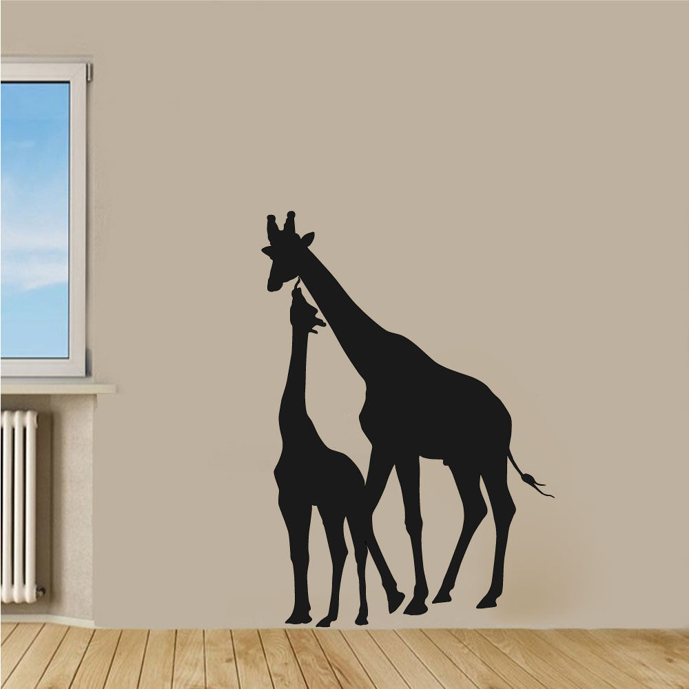 Giraffes Mom and Calf Vinyl Home Decor Wall Decal 