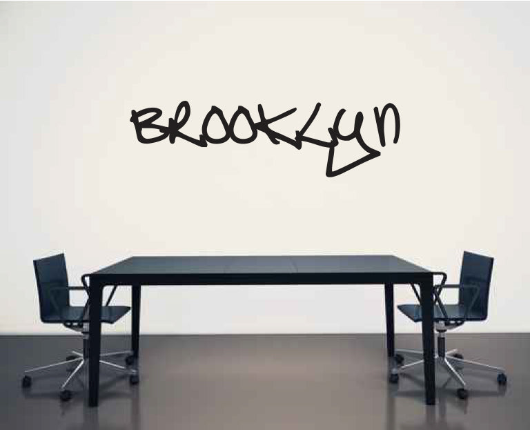 Graffiti Brooklyn New York Vinyl Wall Words Decal