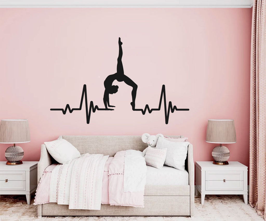 Gymnast Heartbeat Vinyl Wall Decal