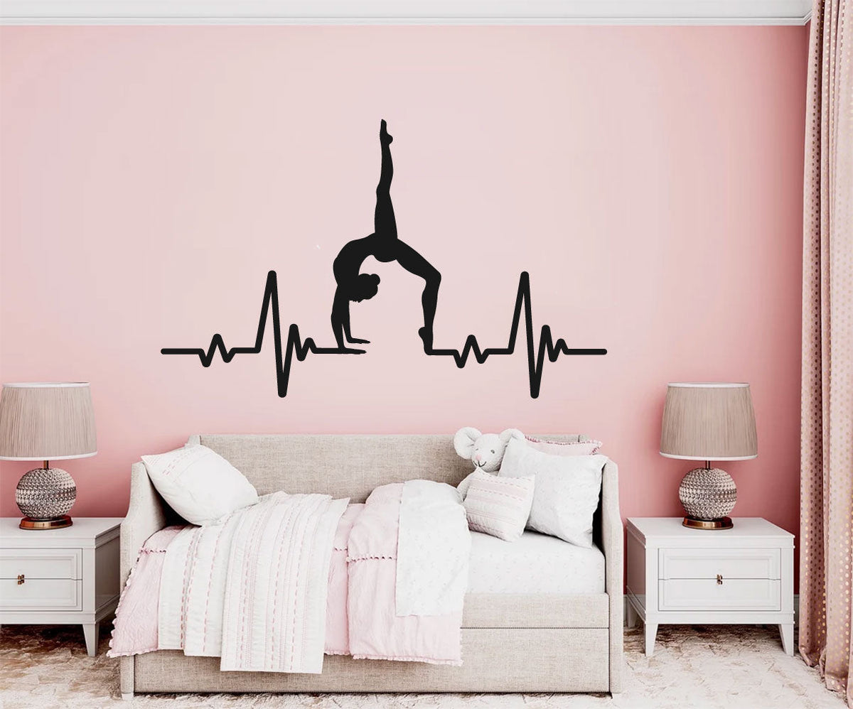 Gymnast Heartbeat Vinyl Wall Decal