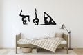 Gymnast Silhouettes Set of 3 Vinyl Wall Decal