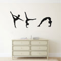 Gymnast Silhouettes Set of 3 Vinyl Wall Decal