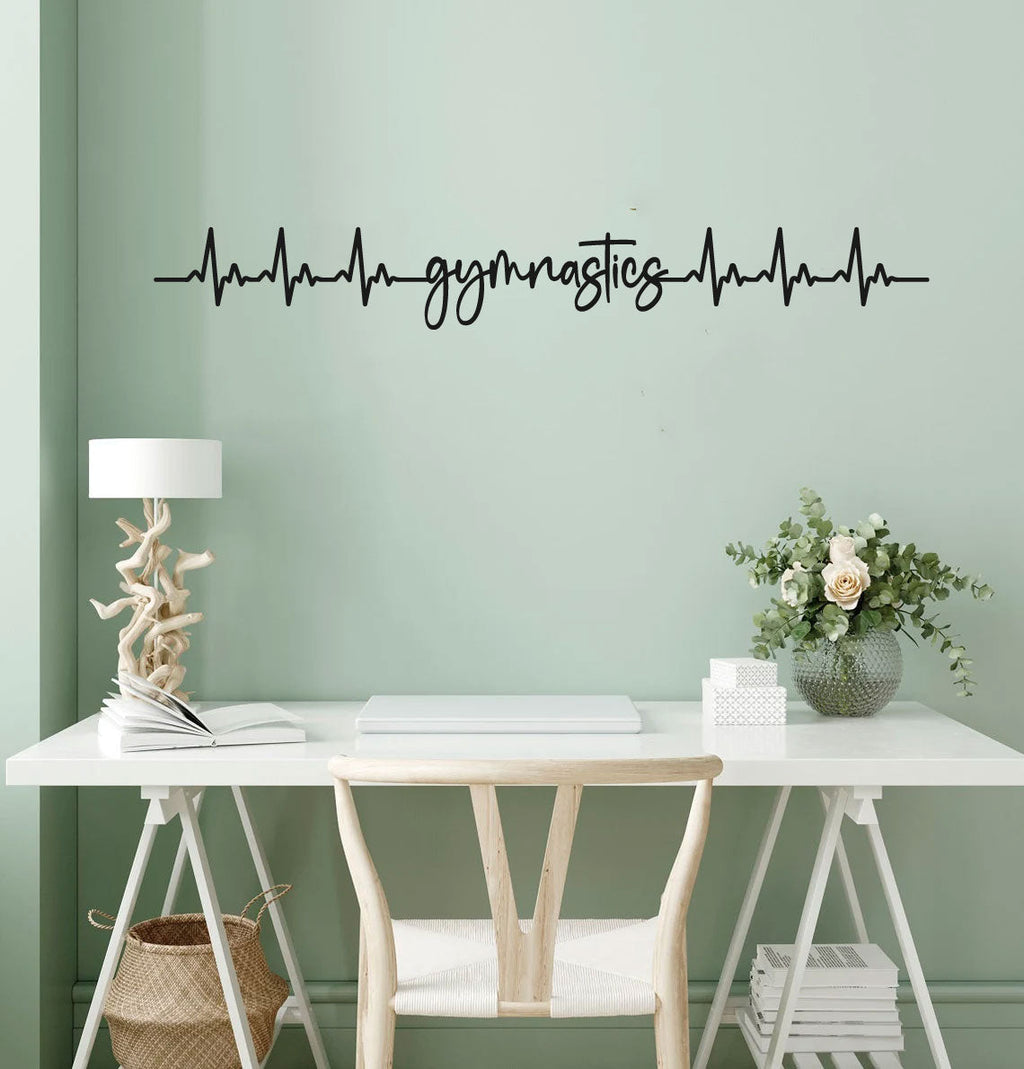 Gymnast Heartbeat Vinyl Wall Decal