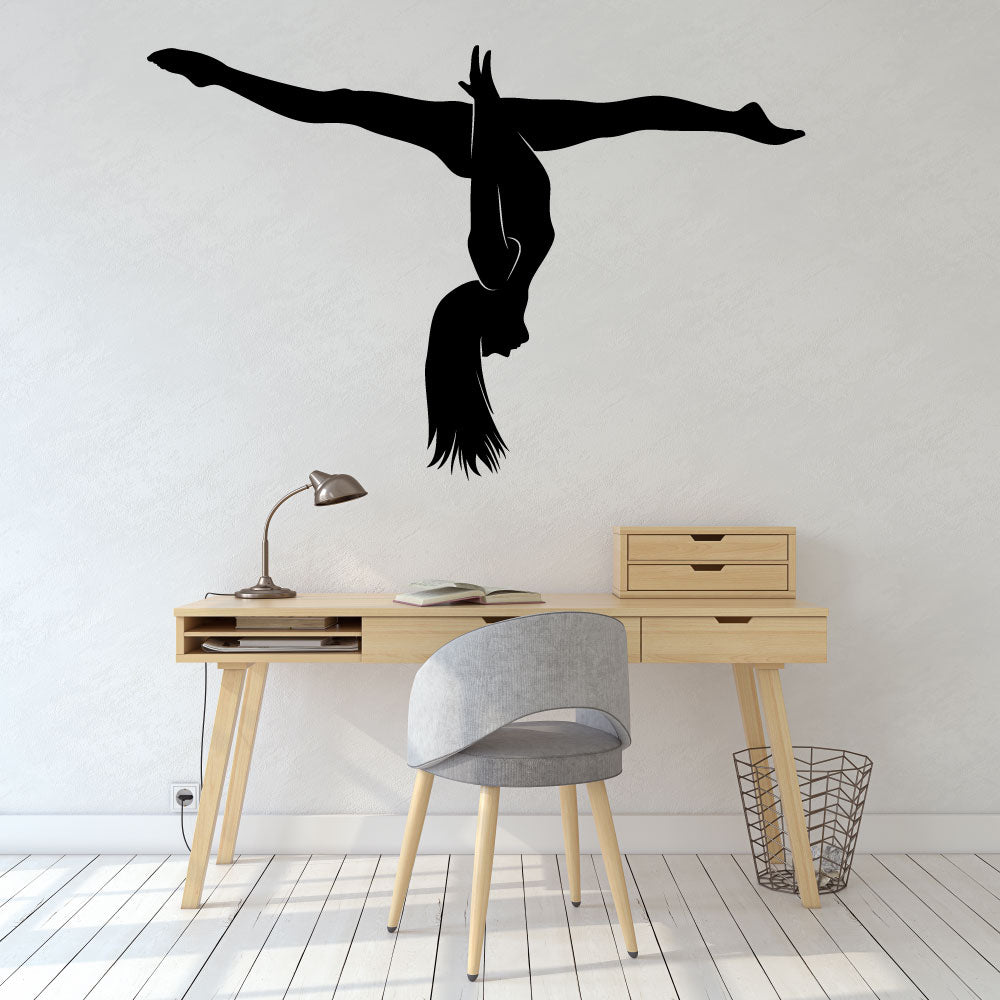 Gymnast Silhouette Vinyl Wall Decal