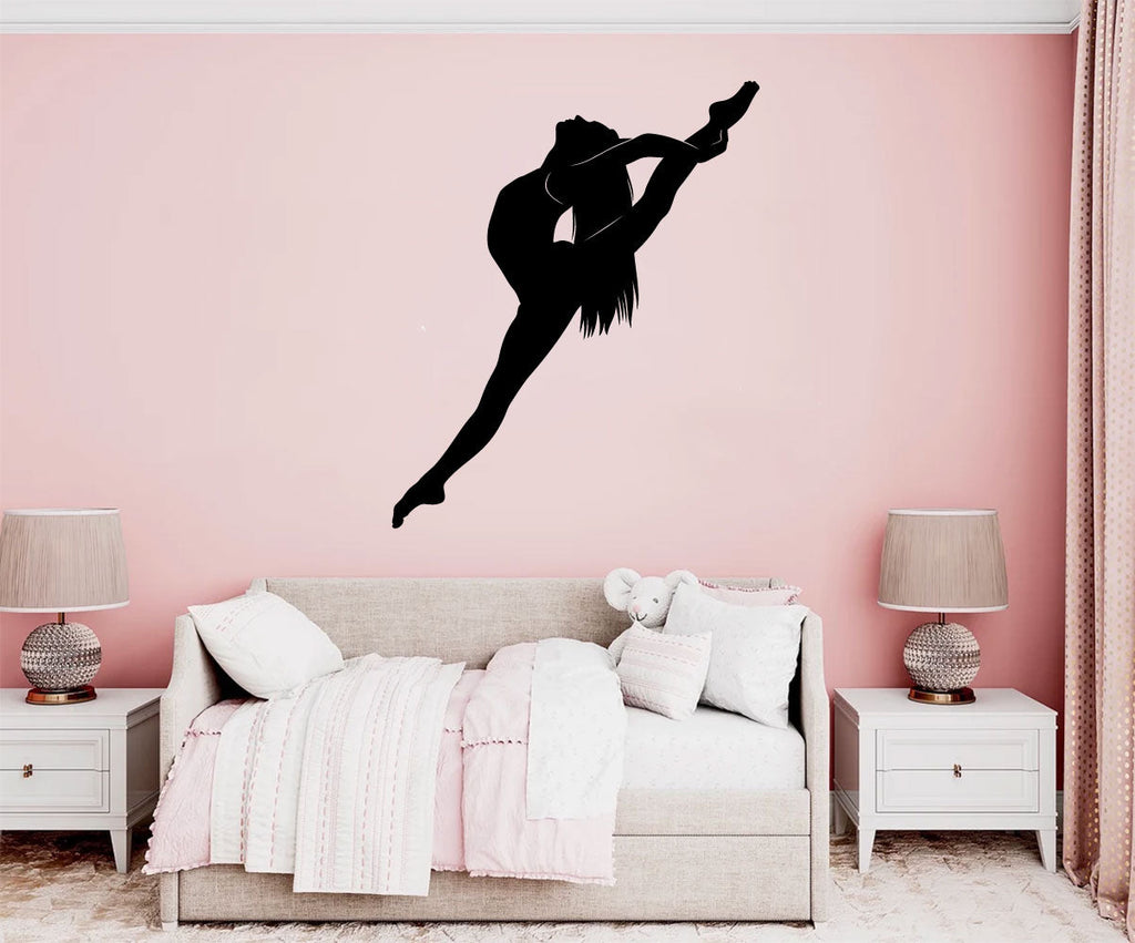 Gymnast Silhouette Vinyl Wall Decal