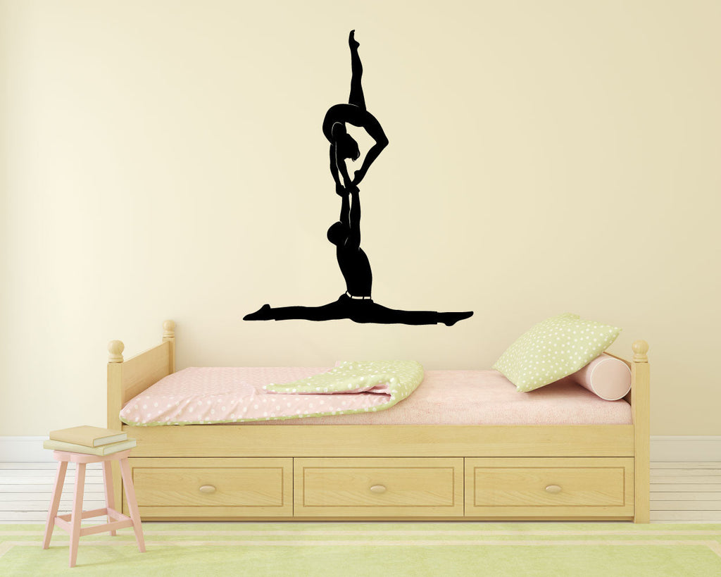 Gymnast Silhouettes Vinyl Wall Decal