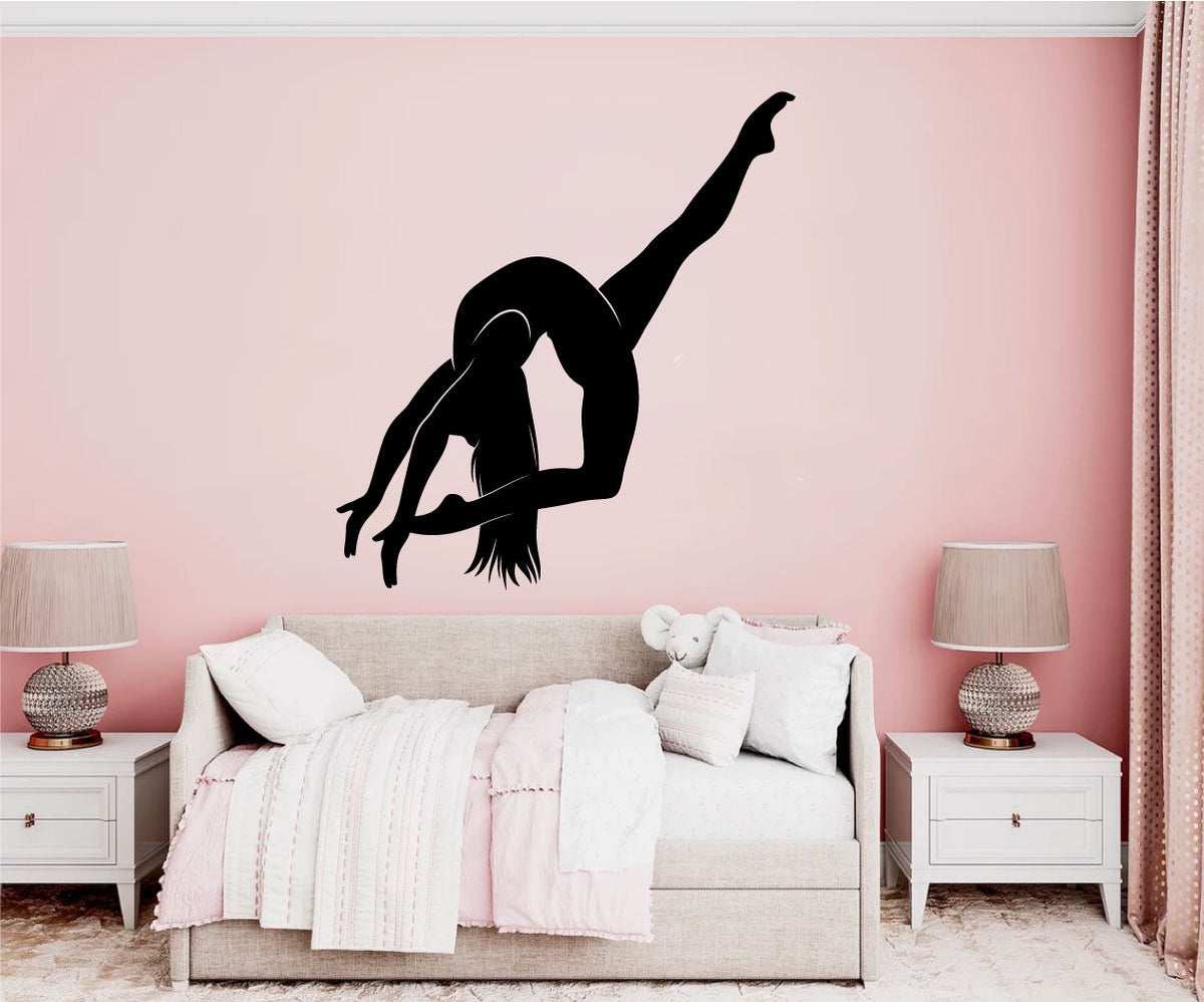 Gymnast Silhouette Vinyl Wall Decal