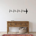 Douglas DC-3 Airplane Silhouette Heartbeat Vinyl Home Decor Wall Decal 