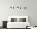 MD MD-88 Airplane Silhouette Heartbeat Vinyl Home Decor Wall Decal 