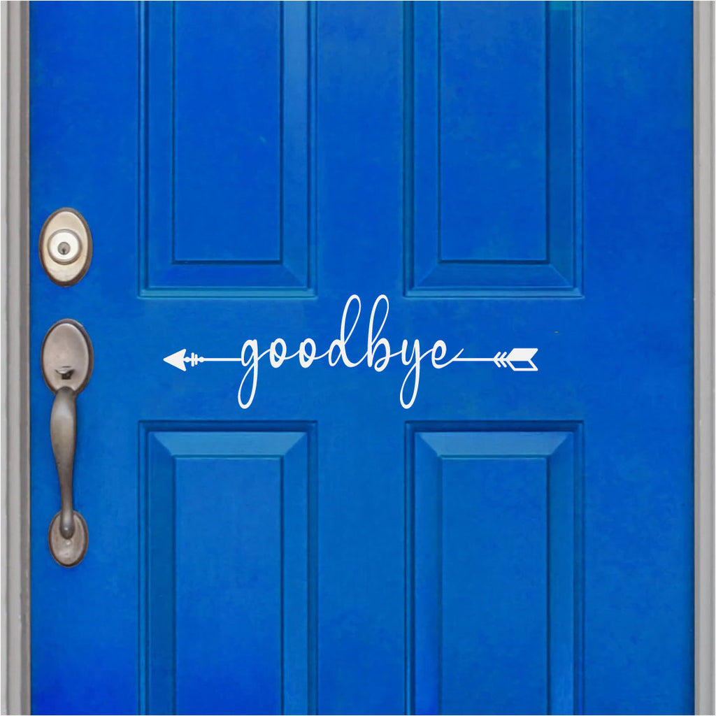 Hello Goodbye Vinyl Home Decor Wall Decal Words 