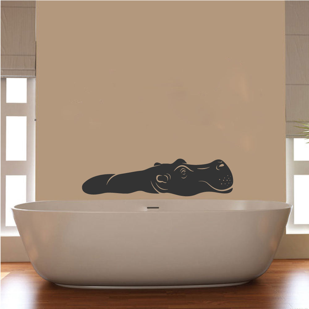 Hippo Hippopotamus Vinyl Home Decor Wall Decal 