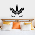 Unicorn Face Sleeping Vinyl Home Decor Wall Decal 