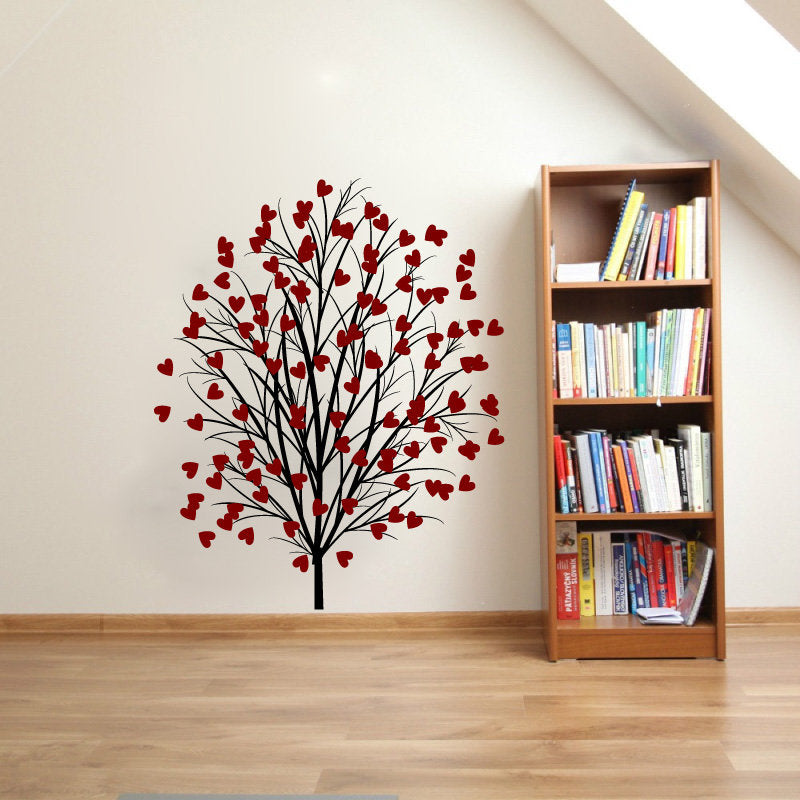 Heart Tree Vinyl Home Decor Wall Decal 