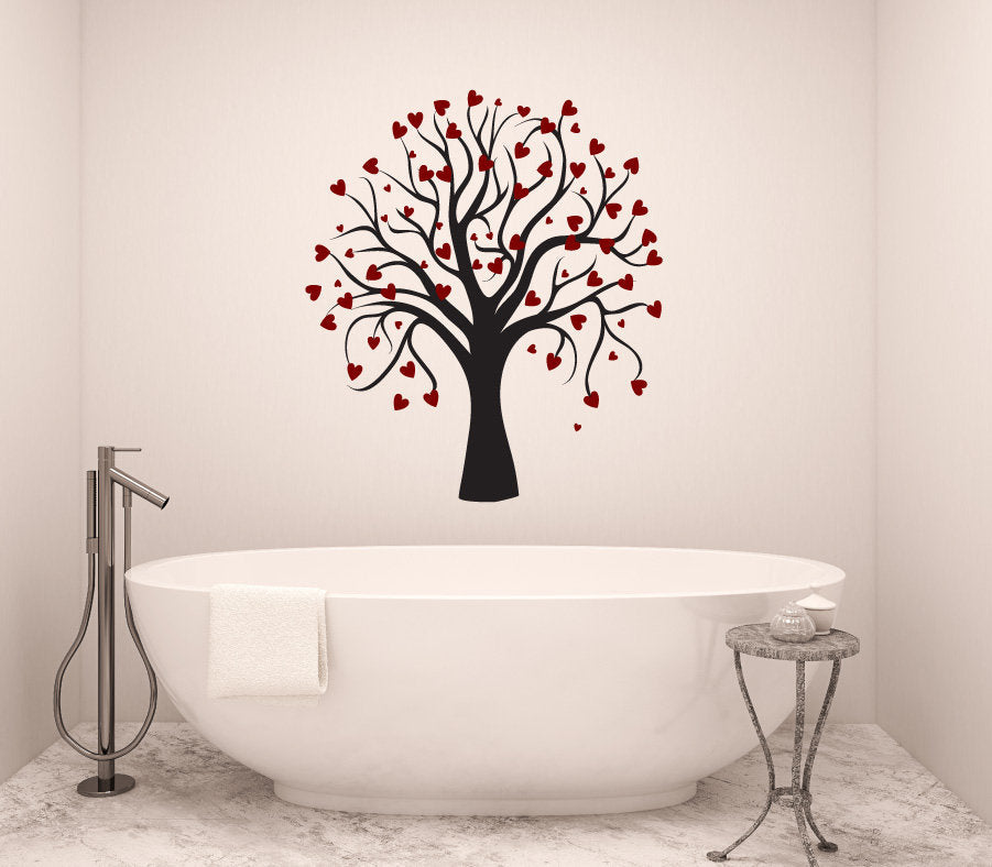 Heart Tree Vinyl Home Decor Wall Decal 