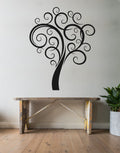 Curvy Swirly Tree Vinyl Home Decor Wall Decal 