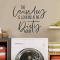 The Laundry is Looking at Me Dirty Again Vinyl Home Decor Wall Decal 