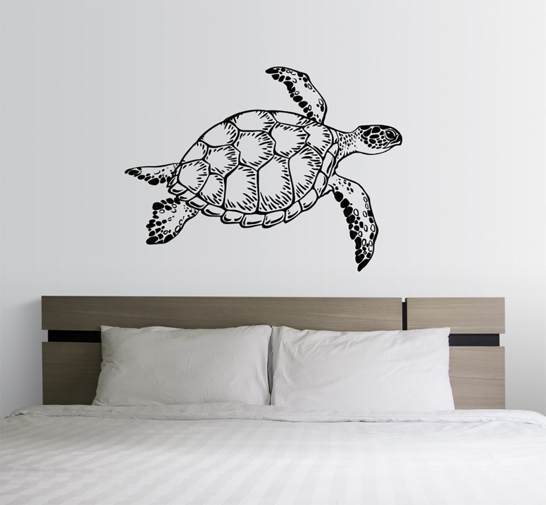 Ocean Tropical Sea Turtle Vinyl Home decor Wall Decal