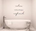 Relax Renew Refresh Bathroom Vinyl Home Decor Wall Decal 