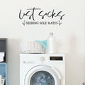 Lost Socks Seeking  Sole Mates Laundry Room Vinyl Home Decor Wall Decal 